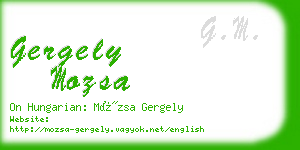 gergely mozsa business card